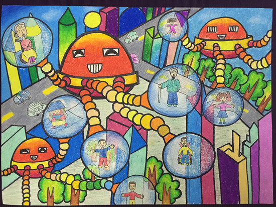 《呼吸道疾病治療艙》金水區(qū)工人第一新村小學(xué) 作者：趙文茜 輔導(dǎo)教師：侯倩倩