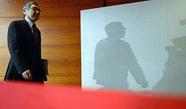 2013年4月4日，日本東京，日本央行行長黑田東彥。