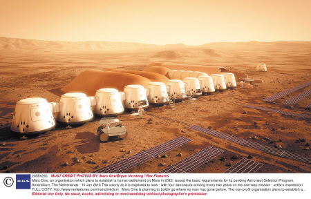 火星永久定居點(diǎn)外部效果圖。 IC供圖