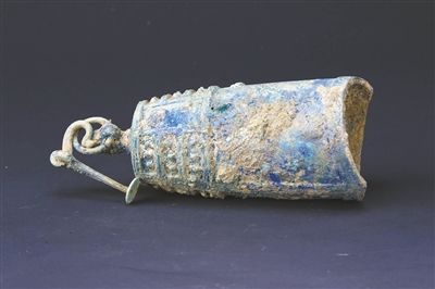 2號(hào)墓出土的銅編鐘。