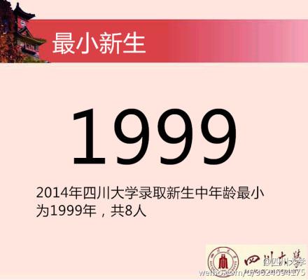 2014川大新生花邊數(shù)據(jù)。 圖據(jù)四川大學官方微博