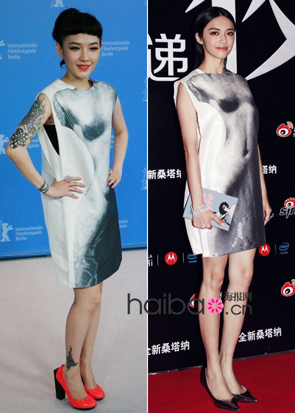 范曉萱姚晨撞衫 兩美妞詮釋Lanvin誰更靠譜？