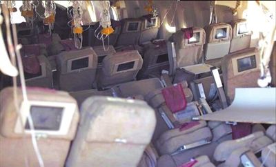 7日，美國舊金山，失事客機內(nèi)景曝光。圖/CFP