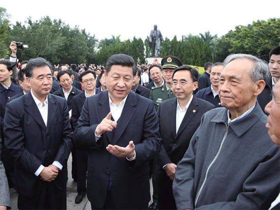 2012 年12 月，習(xí)近平任中共中央總書記后首次離京，即到改革前沿的廣東考察