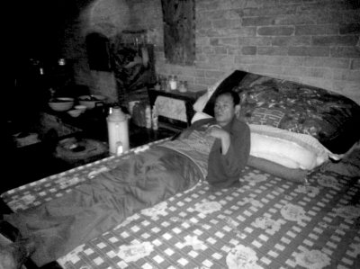 昨晚，張會英的丈夫接受采訪。記者 懷若谷/攝