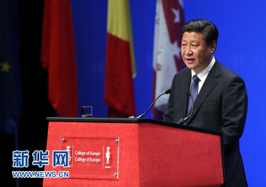 4月1日，國家主席習(xí)近平在比利時布魯日歐洲學(xué)院發(fā)表重要演講。新華社記者 龐興雷 攝