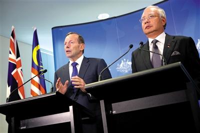 3日，澳大利亞珀斯城區(qū)，澳大利亞和馬來西亞兩國總理舉行聯(lián)合發(fā)布會。