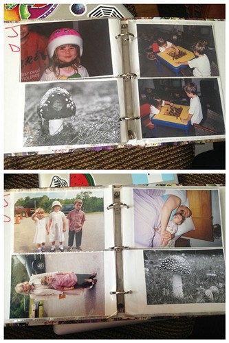 圖五：這位老爹最神的是，把一棵蘑菇的照片放進(jìn)了家庭相冊里，真正地作為家人來對待。